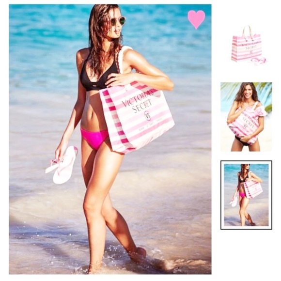 Victoria’s Secret Tote and Flip Flops -NWT - Picture 2 of 5